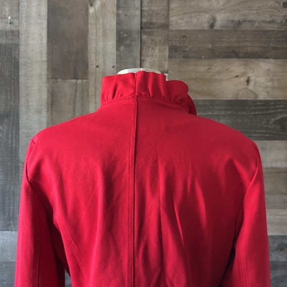 INC International Concepts red blazer jacket large feminine formal holiday party - Picture 4 of 11